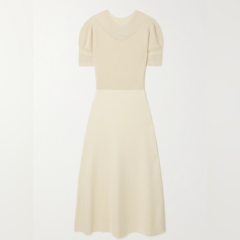 Theory Beige Midi Dress - Picture 2 of 8